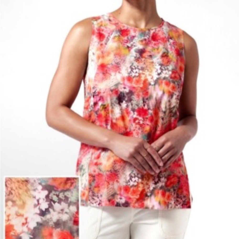 Athleta Floral Refined Zephyr Tank Top in Renewed Bloom Spring - Size L